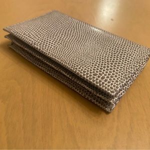 St John snake skin leather mini credit card holder/wallet.